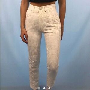 Fendi zucca FF White Cotton jeans